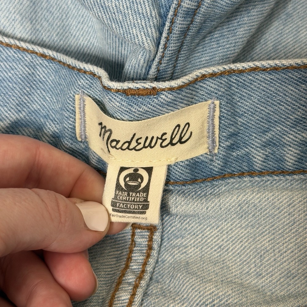 Madewell Womens‎ Relaxed Mid Length Denim Jean Shorts 26 100% Cotton - Picture 3 of 5